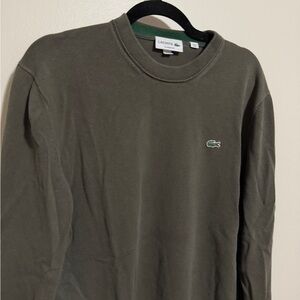 Lacoste men’s crew neck cotton sweater pullover - green size L (runs small!)